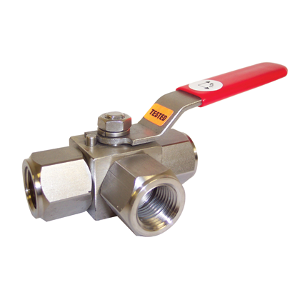 COLSON X-CEL 3 Way L Bore Ball Valve Stainless Steel Ball Valves