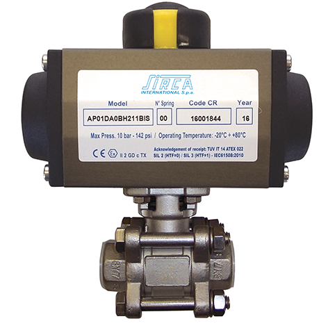 TAWD S900 + SIRCA AP | PNEUMATICALLY ACTUATED 3PC BALL VALVE – SPRING RETURN